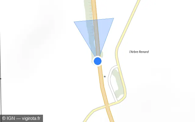 Vue plan de l'emplacement du radar tourelle à Leuilly-sous-Coucy
