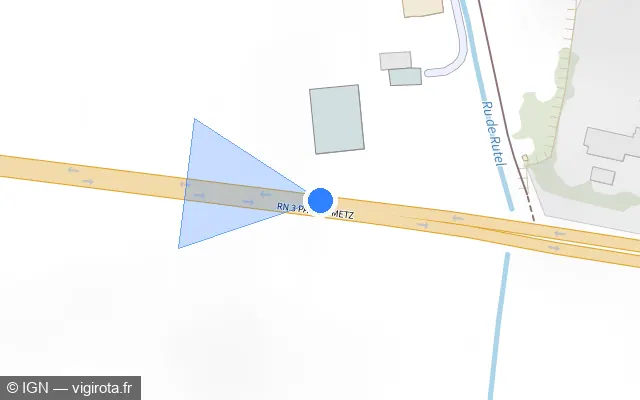 Vue plan de l'emplacement du radar tourelle à Chauconin-Neufmontiers