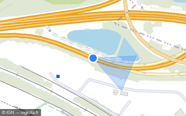 Vue plan de l'emplacement du radar tourelle à Lezennes