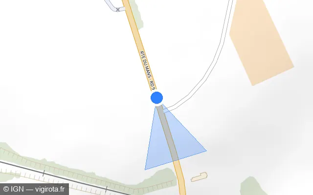 Vue plan de l'emplacement du radar tourelle à Neuillé-Pont-Pierre