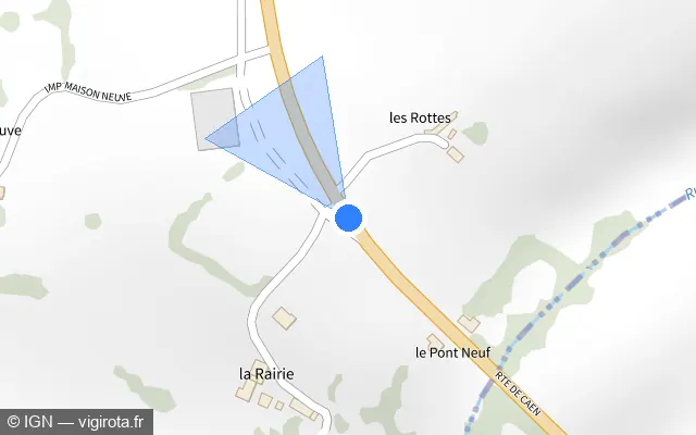 Vue plan de l'emplacement du radar tourelle à Torchamp