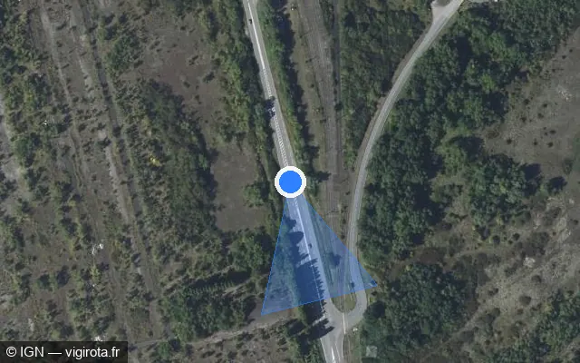Vue satellite de l'emplacement du radar tourelle à Uckange