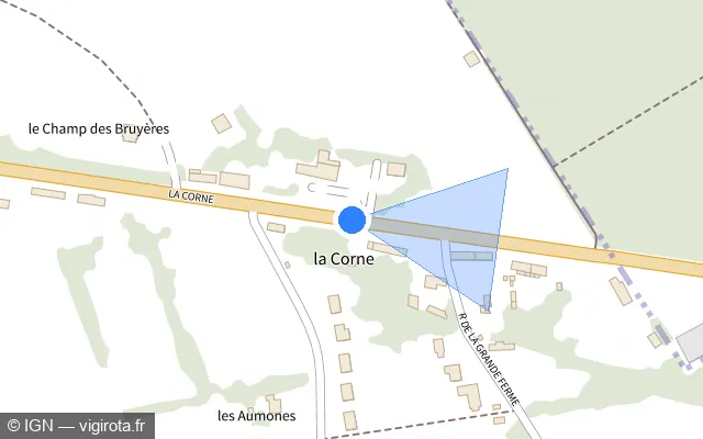 Vue plan de l'emplacement du radar tourelle à Saint-Michel-Tubœuf