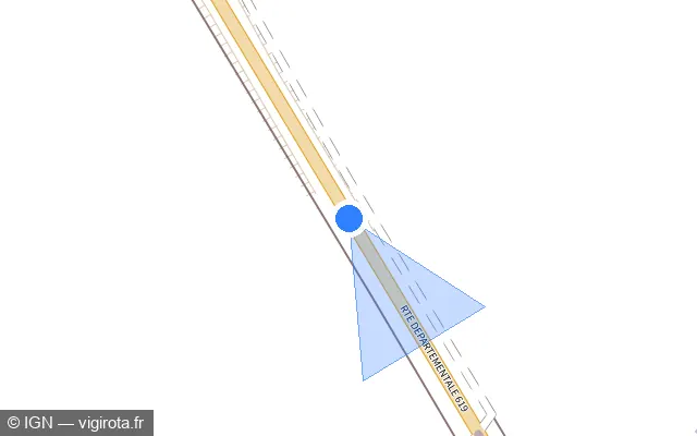 Vue plan de l'emplacement du radar tourelle à Mesgrigny