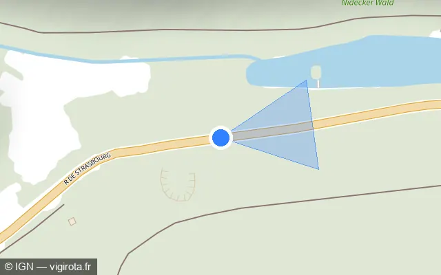 Vue plan de l'emplacement du radar tourelle à Petit-Réderching