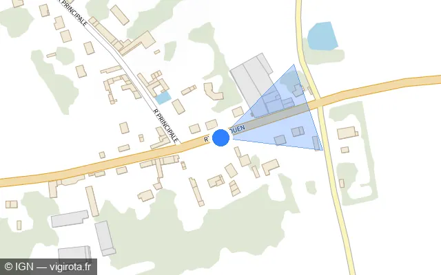 Vue plan de l'emplacement du radar tourelle à Viefvillers