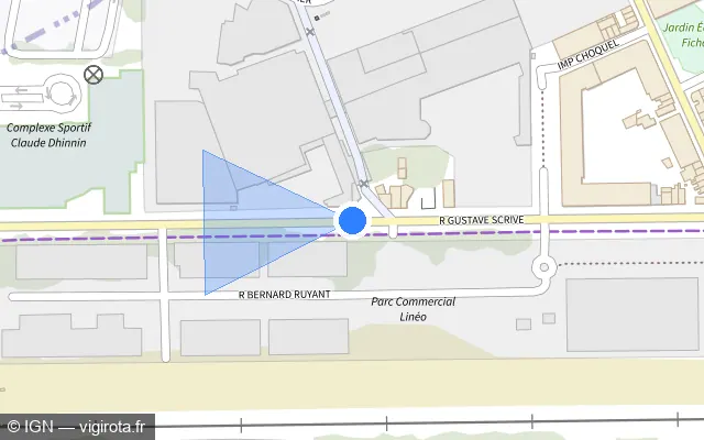Vue plan de l'emplacement du radar tourelle à La Madeleine