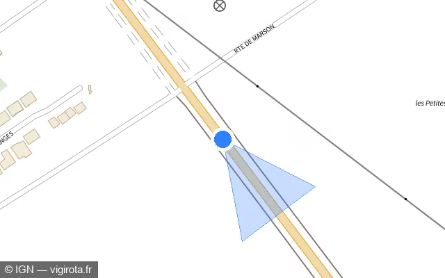 Vue plan de l'emplacement du radar tourelle à Sarry