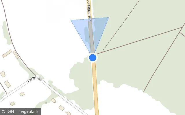 Vue plan de l'emplacement du radar tourelle à Doudeville