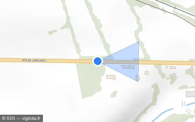 Vue plan de l'emplacement du radar tourelle à Saint-Planchers