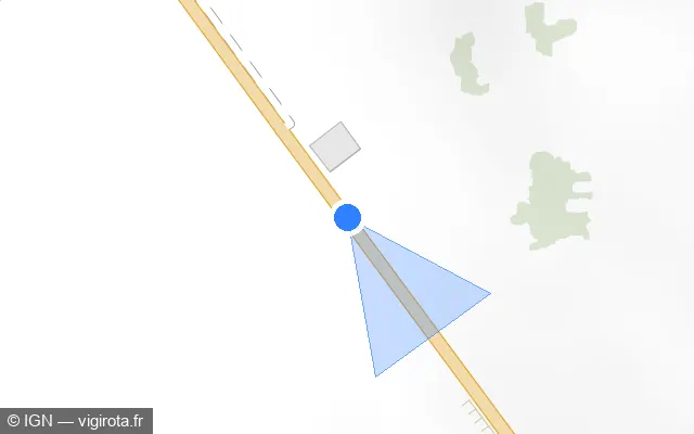 Vue plan de l'emplacement du radar tourelle à Vuillecin