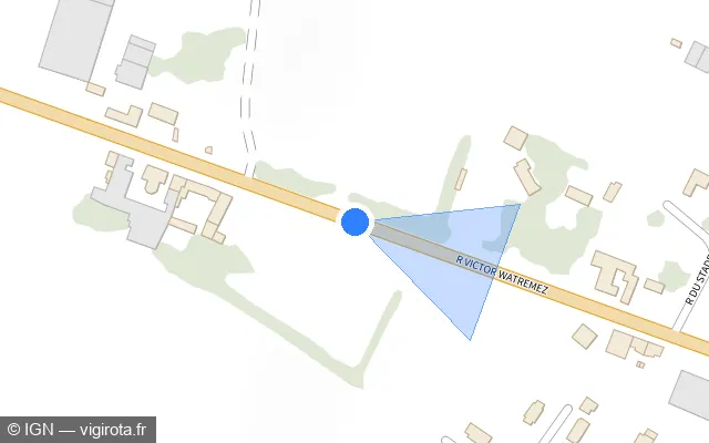 Vue plan de l'emplacement du radar tourelle à Beauvois-en-Cambrésis