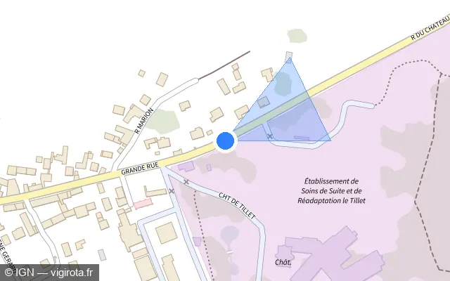 Vue plan de l'emplacement du radar tourelle à Cires-lès-Mello