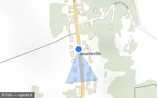 Vue plan de l'emplacement du radar tourelle à Marolles