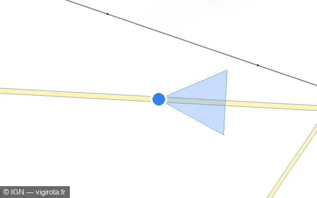 Vue plan de l'emplacement du radar tourelle à Lataule