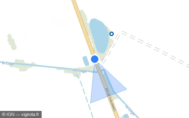 Vue plan de l'emplacement du radar tourelle à Saint-Georges-sur-Loire