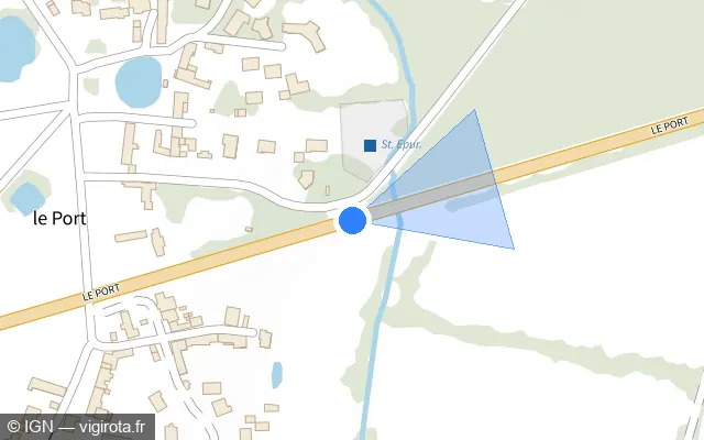 Vue plan de l'emplacement du radar tourelle à La Bernerie-en-Retz