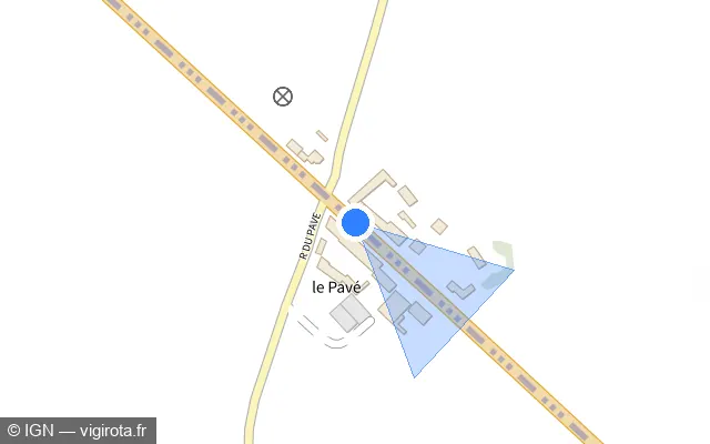Vue plan de l'emplacement du radar tourelle à Margny-aux-Cerises