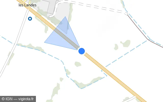 Vue plan de l'emplacement du radar tourelle à Arquenay