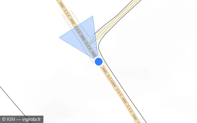 Vue plan de l'emplacement du radar tourelle à Thil
