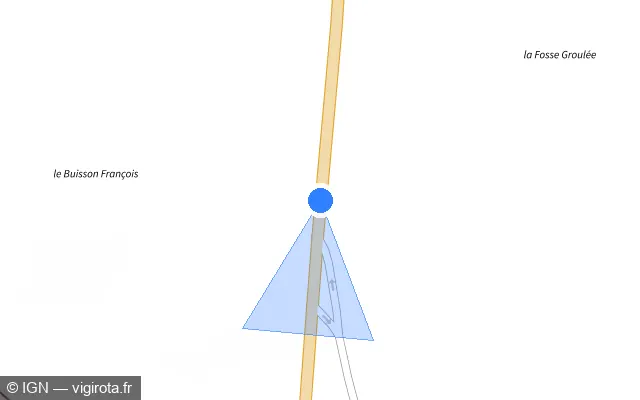 Vue plan de l'emplacement du radar tourelle à Le Bellay-en-Vexin