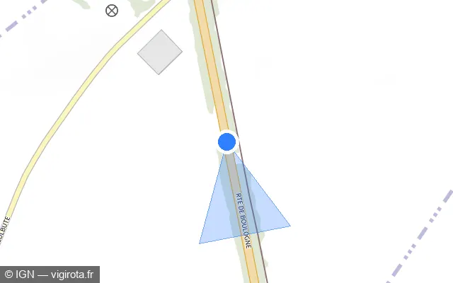 Vue plan de l'emplacement du radar tourelle à Estréelles