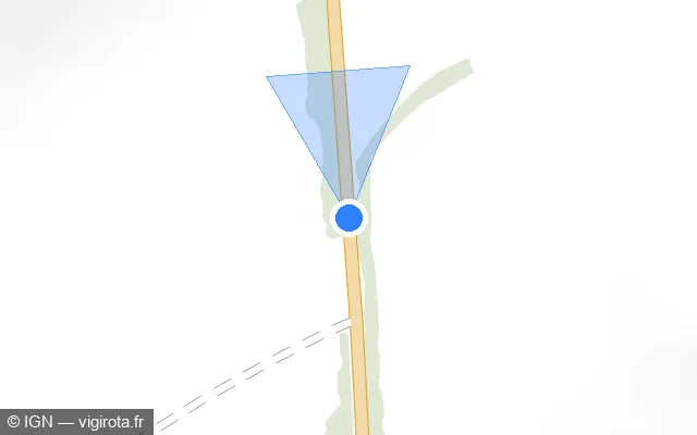 Vue plan de l'emplacement du radar tourelle à Vron