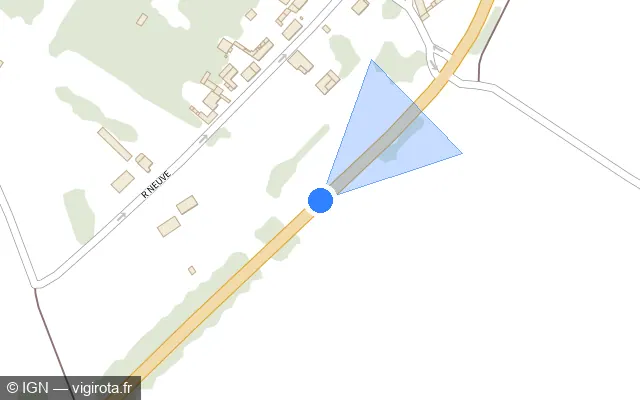 Vue plan de l'emplacement du radar tourelle à Liancourt-Fosse