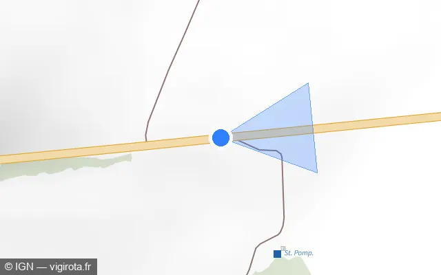 Vue plan de l'emplacement du radar tourelle à Bazoches-et-Saint-Thibaut