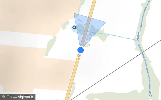 Vue plan de l'emplacement du radar tourelle à Buvilly