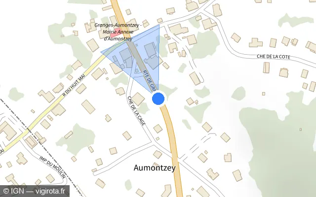 Vue plan de l'emplacement du radar tourelle à Jussarupt