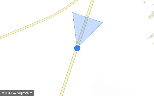 Vue plan de l'emplacement du radar tourelle à Le Plessis-Grohan