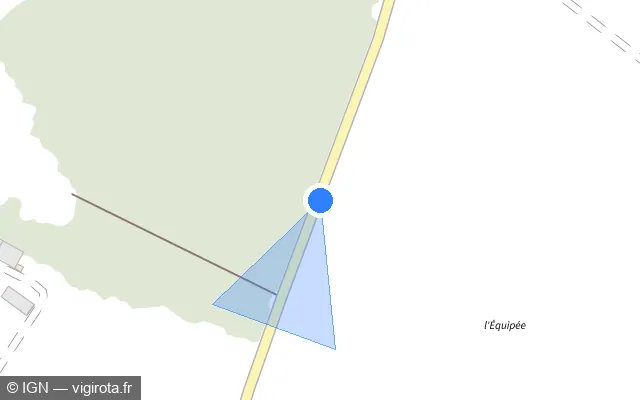 Vue plan de l'emplacement du radar tourelle à Ô-de-Selle