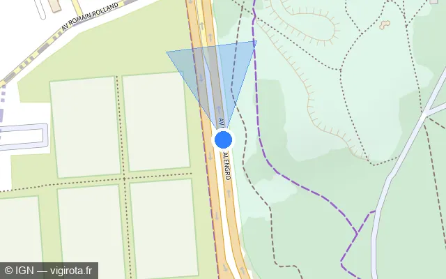 Vue plan de l'emplacement du radar fixe à La Courneuve