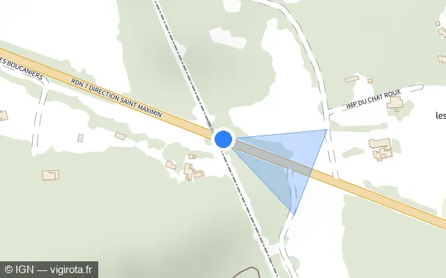 Vue plan de l'emplacement du radar tourelle à Tourves