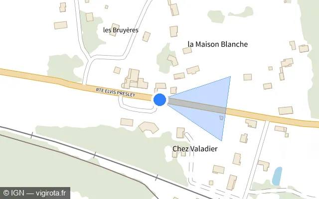 Vue plan de l'emplacement du radar tourelle à Saint-Jean-d'Heurs