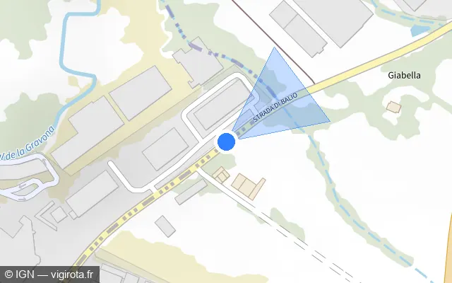 Vue plan de l'emplacement du radar tourelle à Afa