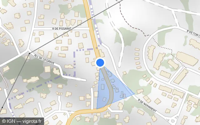 Vue plan de l'emplacement du radar tourelle à Durtol