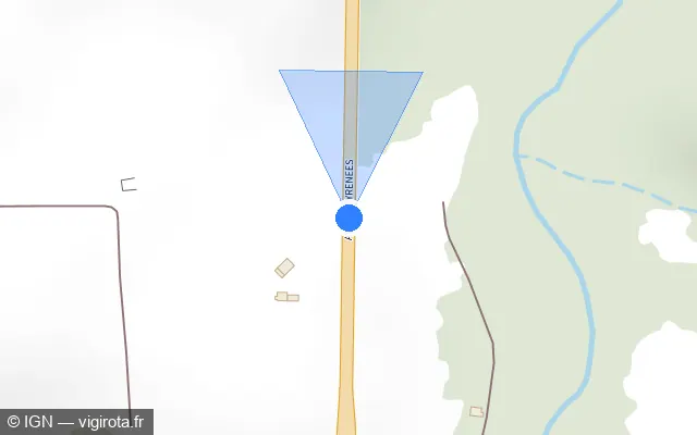 Vue plan de l'emplacement du radar tourelle à Saint-Gein