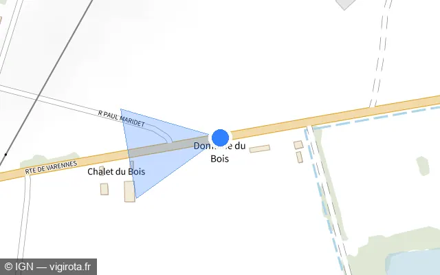 Vue plan de l'emplacement du radar tourelle à Saint-Pourçain-sur-Sioule