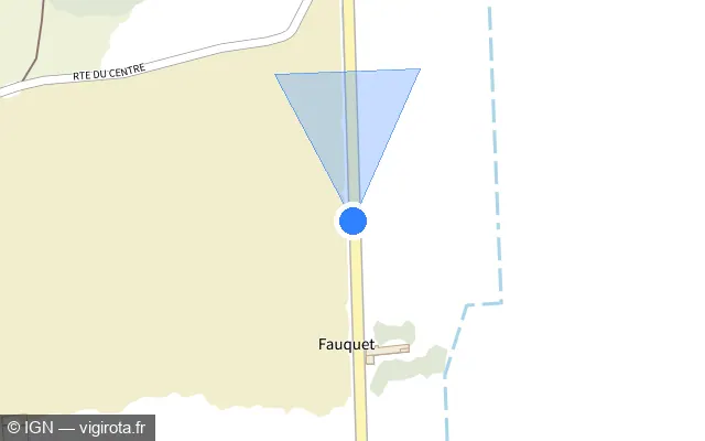 Vue plan de l'emplacement du radar tourelle à Estirac