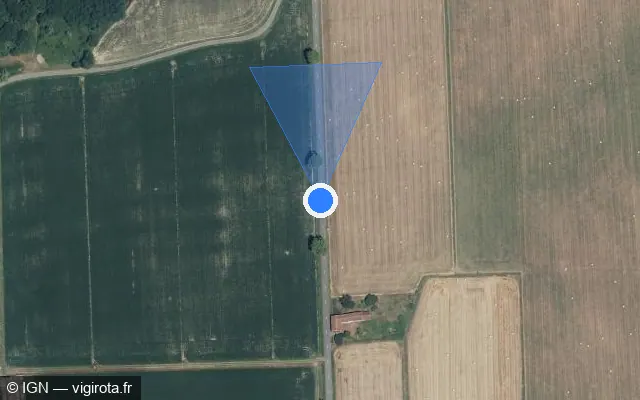 Vue satellite de l'emplacement du radar tourelle à Estirac