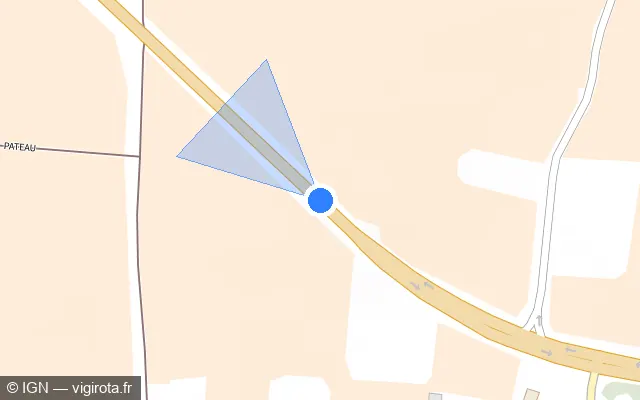 Vue plan de l'emplacement du radar tourelle à Saint-Laurent-Médoc