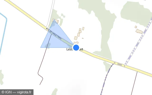 Vue plan de l'emplacement du radar tourelle à Maylis