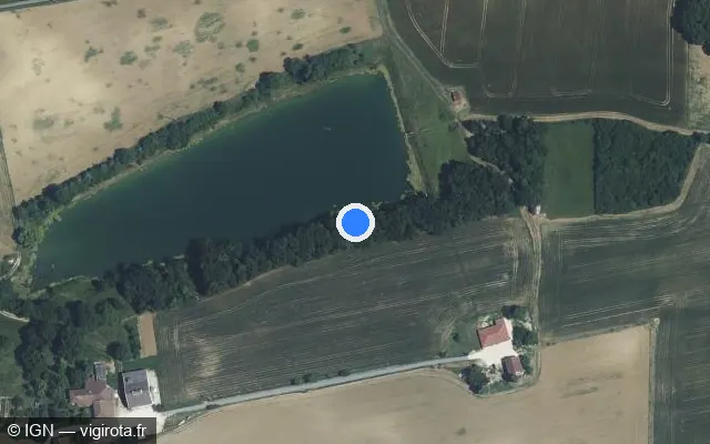 Vue satellite de l'emplacement du radar tourelle à Saint-Germier