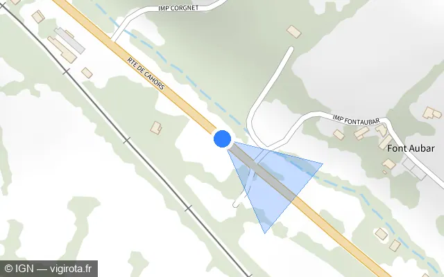 Vue plan de l'emplacement du radar tourelle à Camboulit