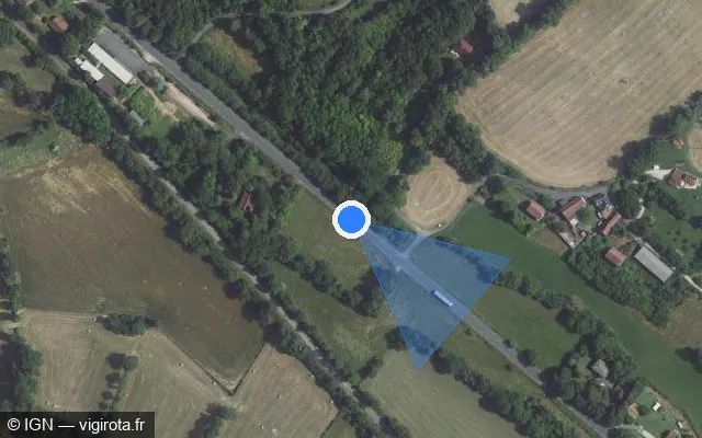 Vue satellite de l'emplacement du radar tourelle à Camboulit