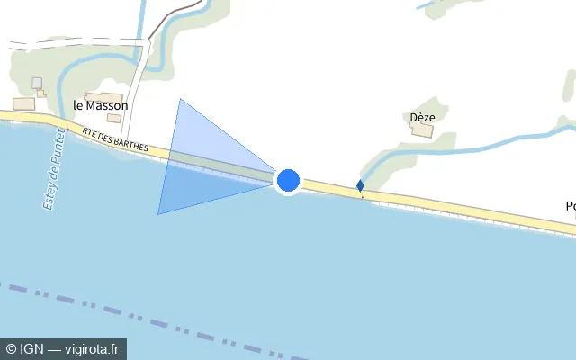 Vue plan de l'emplacement du radar tourelle à Lahonce