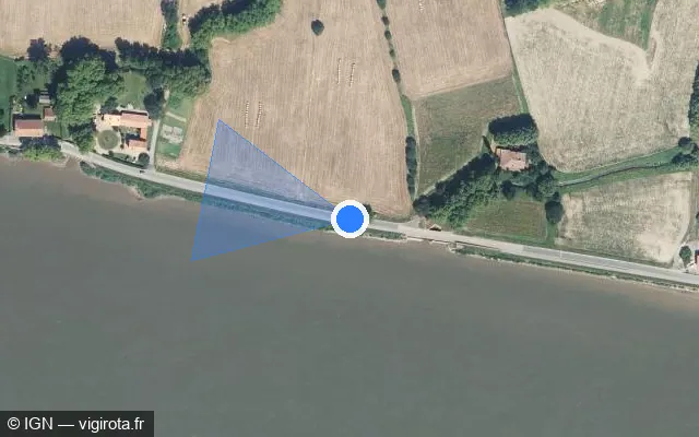 Vue satellite de l'emplacement du radar tourelle à Lahonce