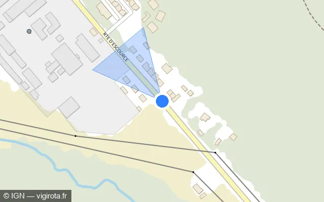 Vue plan de l'emplacement du radar tourelle à Mimizan